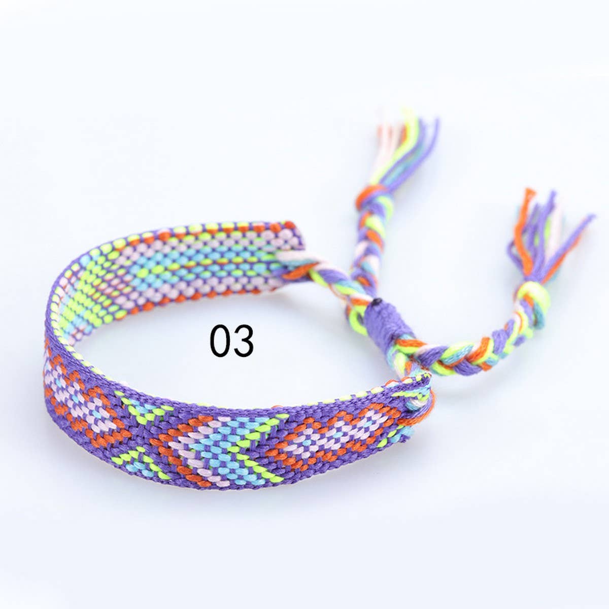 ETHNIC STYLE COLORFUL TASSEL WOVEN BRACELET