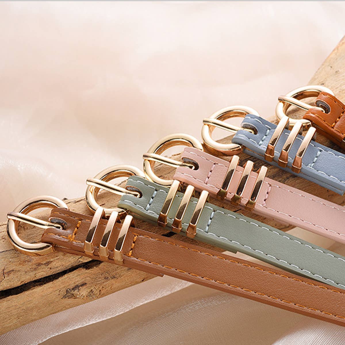 VINTAGE LEATHER SKINNY WOMEN'S BELT