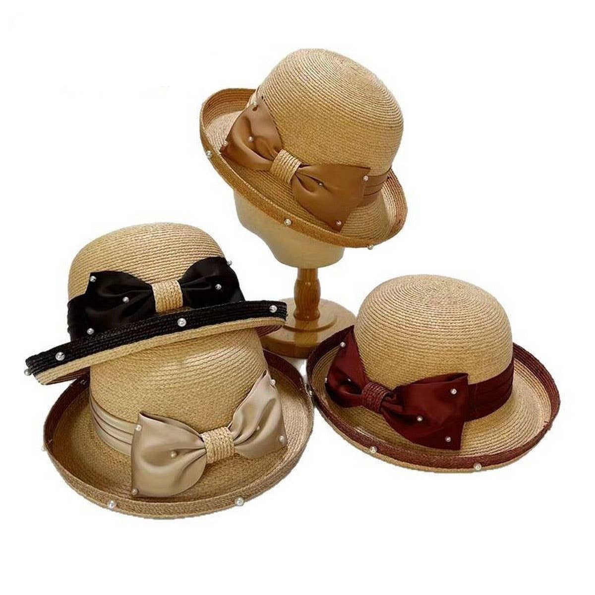 Stylish and fashionable sun protection straw hat_CWAH3591