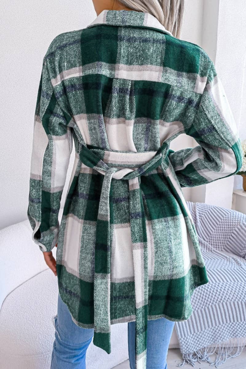 CWOCO0321_PADDED WOOL LONG-SLEEVED PLAID STRAP JACKET