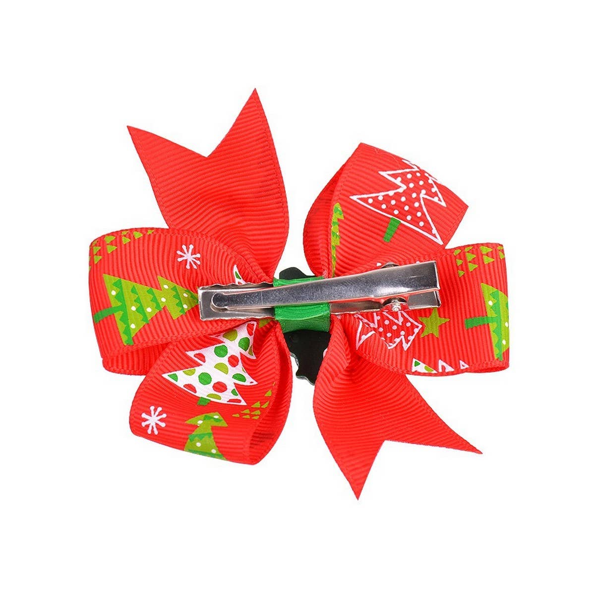 Baby Holiday Bow Hair Clip with Ribbon Tail_CWAHA6700