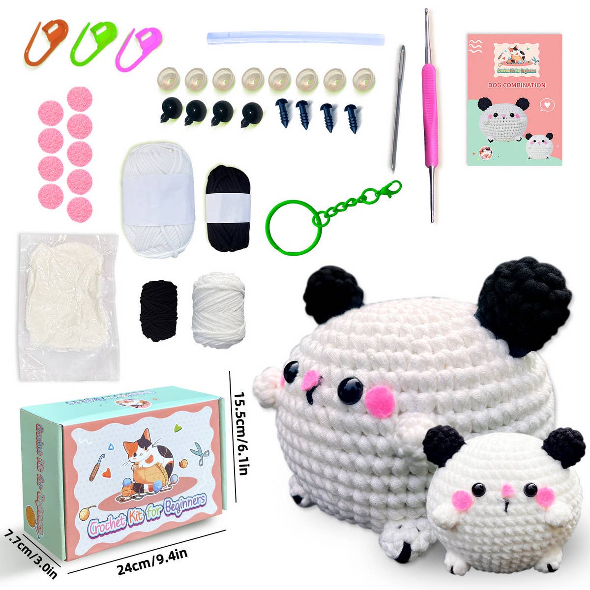 CUTE PUPPY DOLL CROCHET MATERIAL KIT