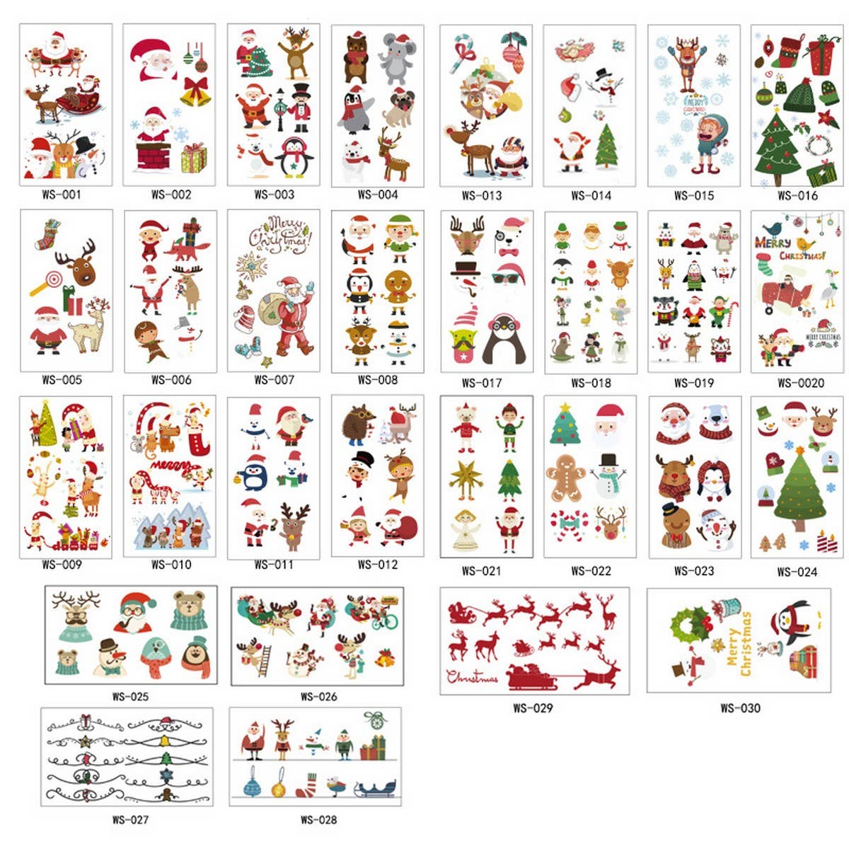 Christmas Candle Transfer Tattoos for Kids Party