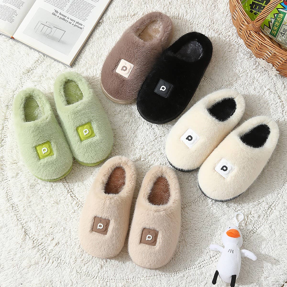 MINIMALIST WARM COMFY FLUFFY BEDROOM SLIPPERS