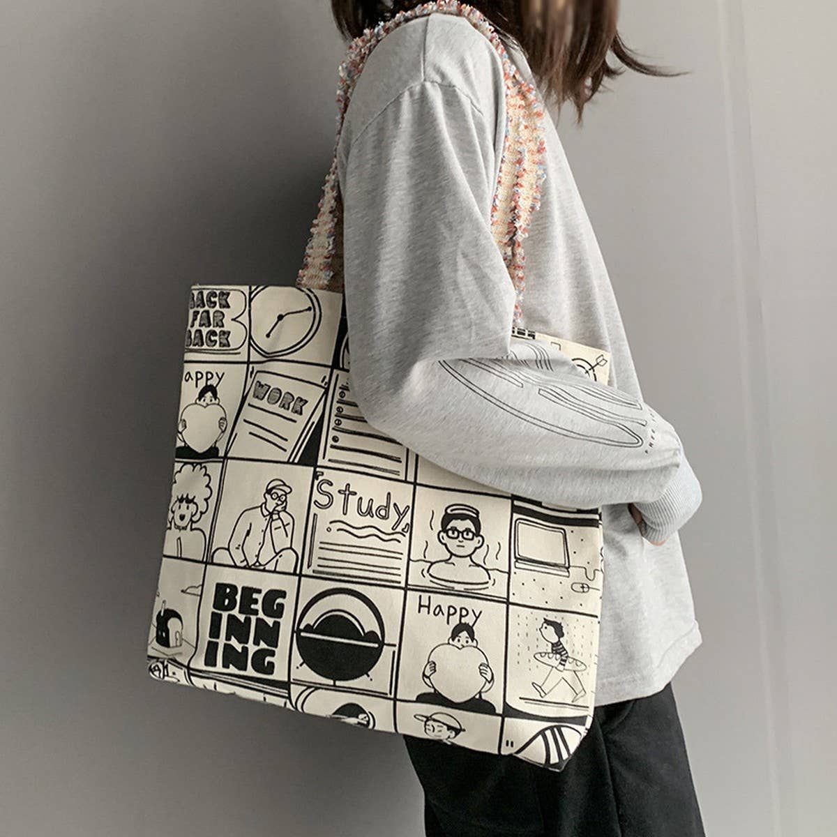 STYLISH LARGE CAPACITY PRINTED SHOULDER BAG_CWAB2178