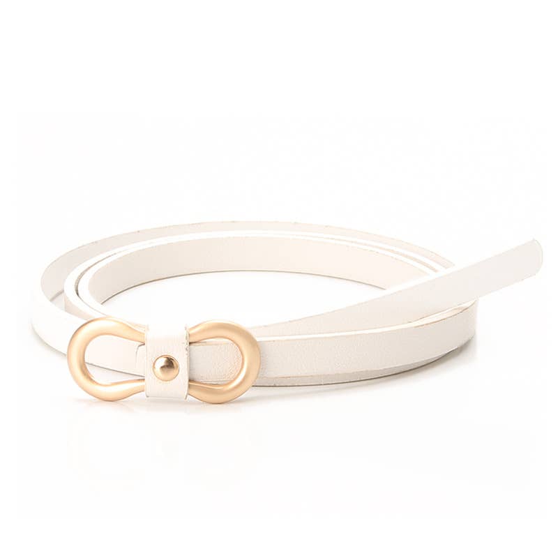 Fashionable versatile PU leather thin waist strap