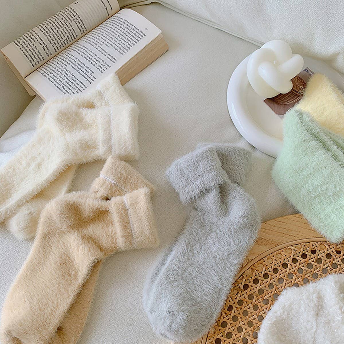 NEW AUTUMN AND WINTER CANDY COLOR THICK SOCKS