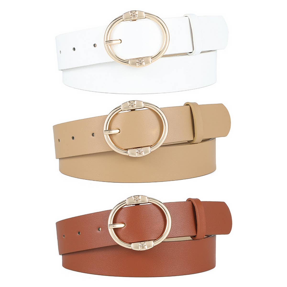 WOMEN ALL-MATCH OVAL PIN BUCKLE BELT_CWABE0591