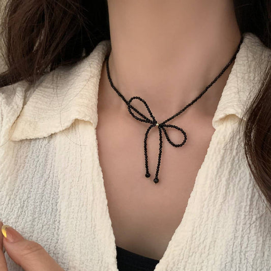 VERSATILE AND HIGH-END SWEET STYLE BOW NECKLACE