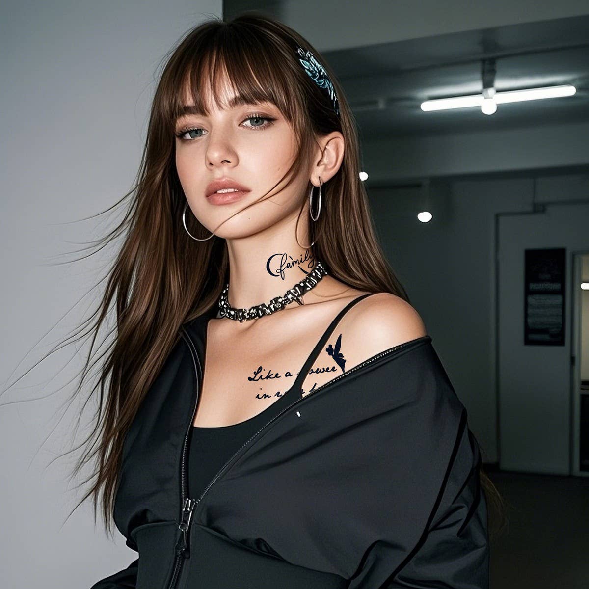 Gardenia Blue Juice Tattoo Stickers Waterproof