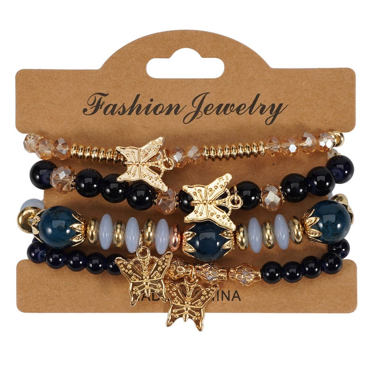 CWAJE05709_BOHO BUTTERFLY PENDANT LAYERED BRACELET