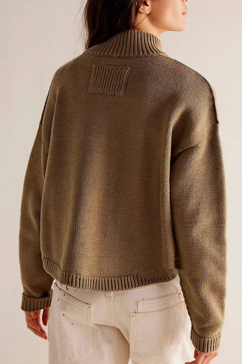 CWOCAL1806_KNIT COAT SOLID COLOR CARDIGAN SWEATER