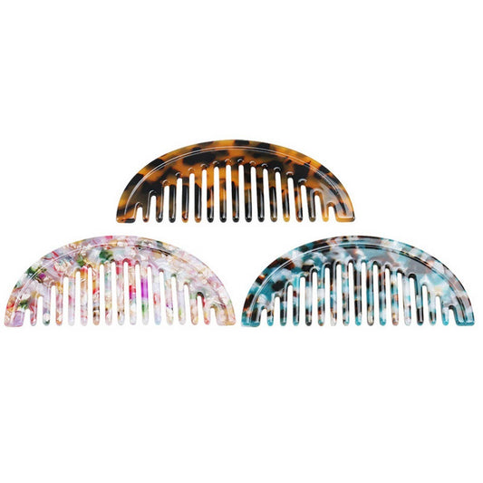 MARBLE TEXTURE 4MMU ACETATE HAIR COMB