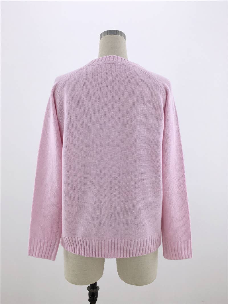 VALENTINE'S DAY PULLOVER CREW-NECK LOVE SWEATER