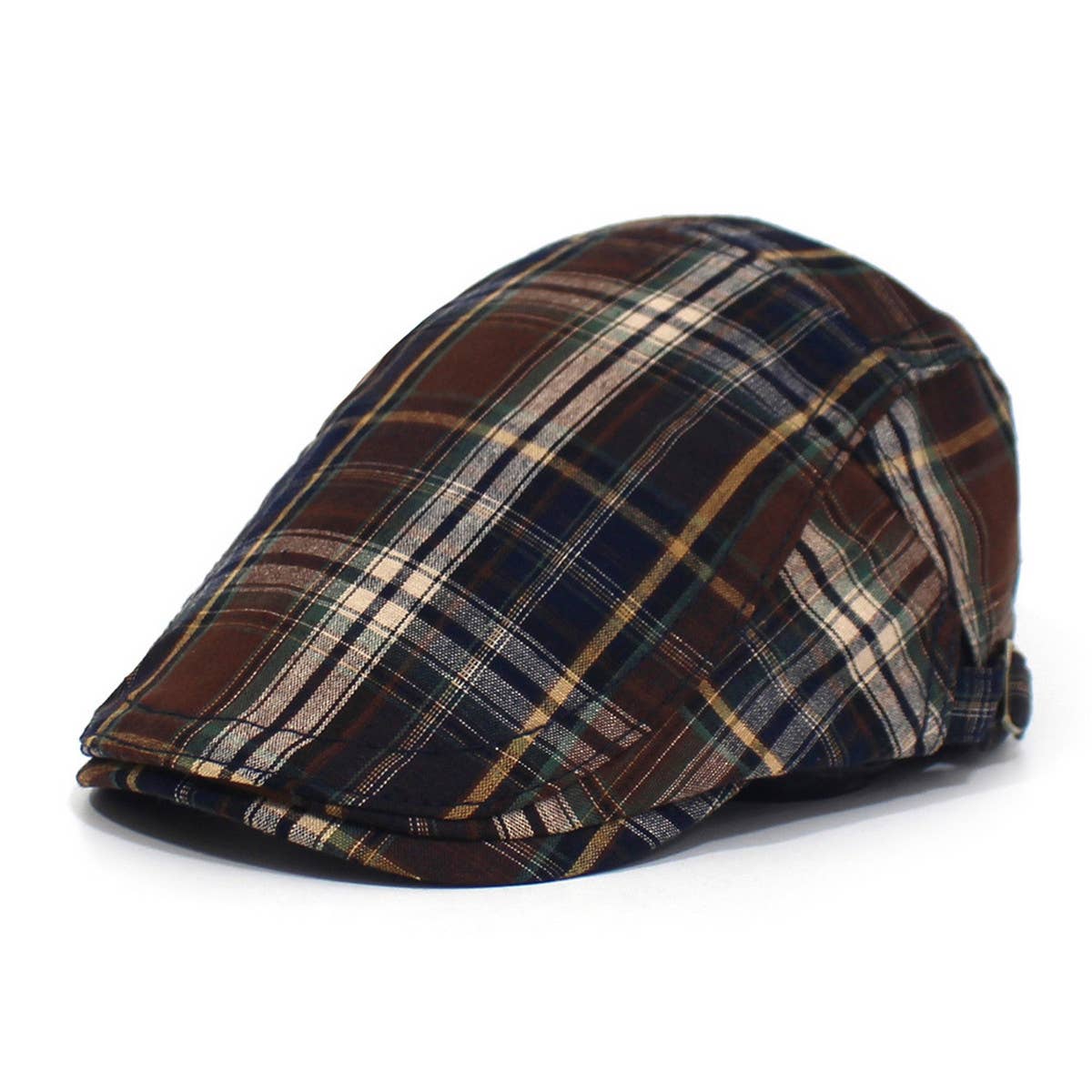 ADJUSTABLE CASUAL PLAID BERET_CWAB2924