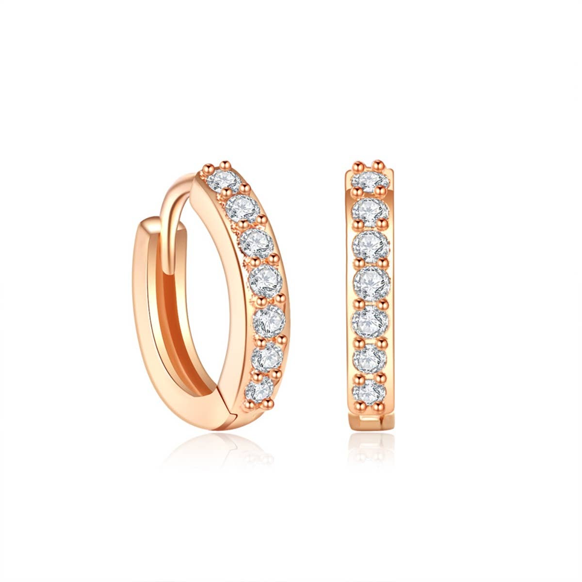 CWMM3002_SINGLE ROW DIAMOND EARRINGS TWO STUD EARRINGS