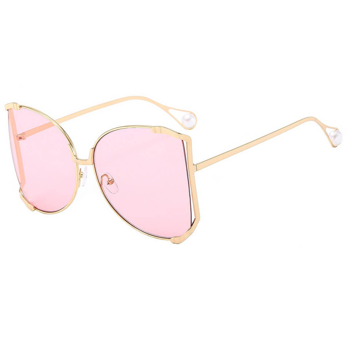 Runway Oversized Sunglasses with Gem Arms
