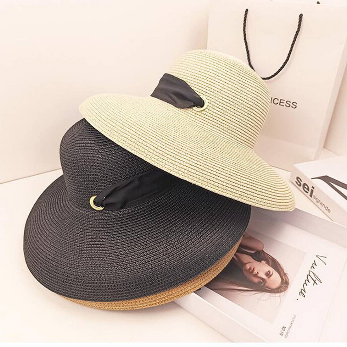 FRENCH FOLDABLE HOLIDAY TOURISM SUN HAT_CWAH1162