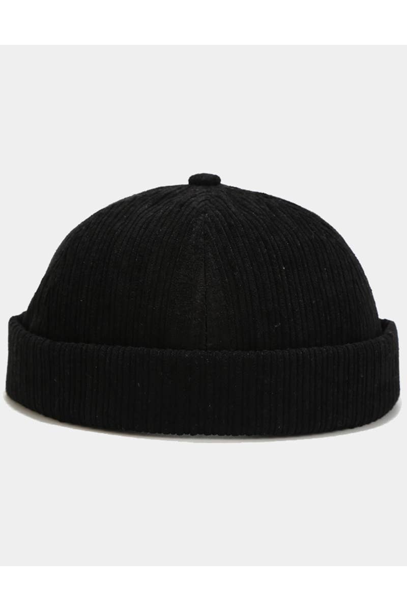 Solid color corduroy melon hat, hip-hop style CWAH0401