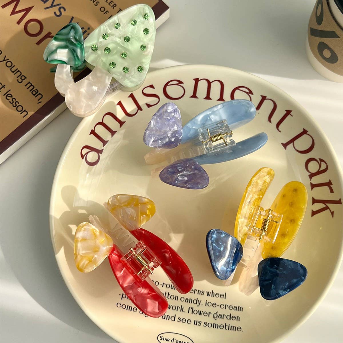 Cute Colorful Mushroom Acetate Hair Claw
