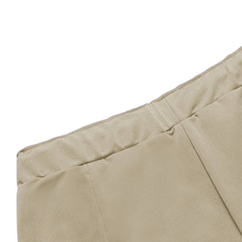 ELASTIC-WAISTED HIGH-WAISTED STRETCH HAREN PANTS