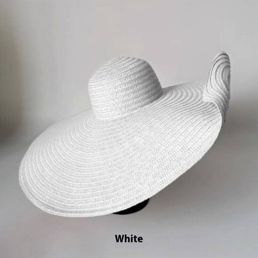Summer oversized brim straw hat for women_CWAH3399