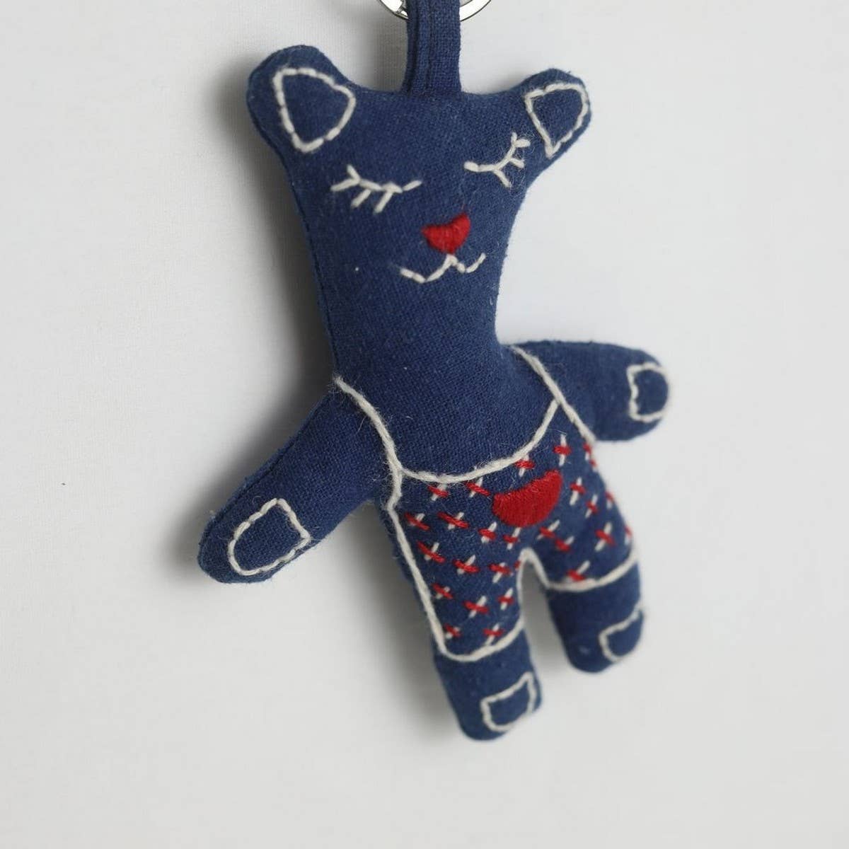 Handcrafted Crooked Bear Doll with Indigo Dye
