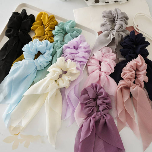 CHIFFON BOW RIBBON TASSEL HAIRBAND HAIRACCESSORIES