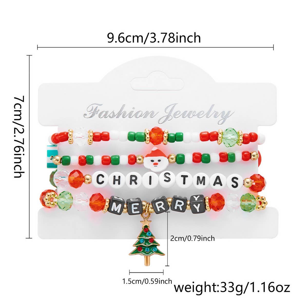 CWAJE2519_CHRISTMAS COMBINATION BEADED BRACELET