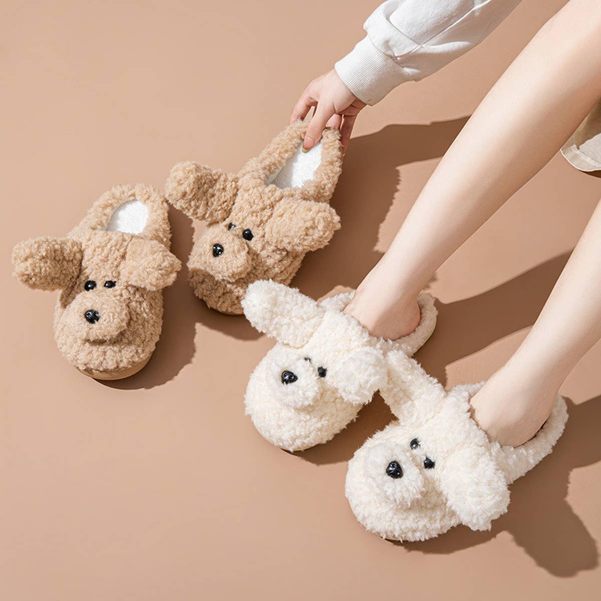 HOME CARTOON PUPPY COTTON SLIPPERS