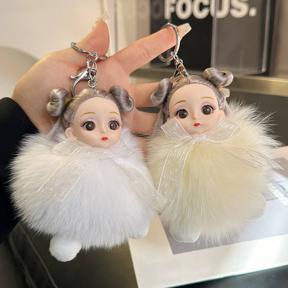 CUTE PRINCESS DOLL CAR KEYCHAIN BAG PENDANT