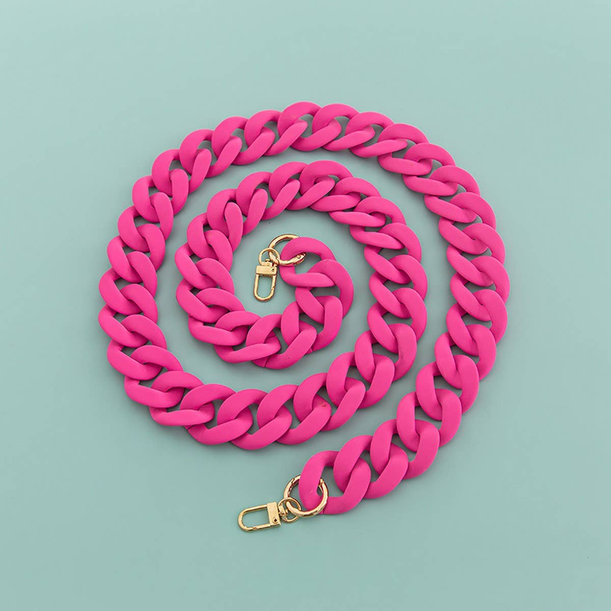 Large Resin Acrylic Bag Chain, Wide Strap_CWMM5065