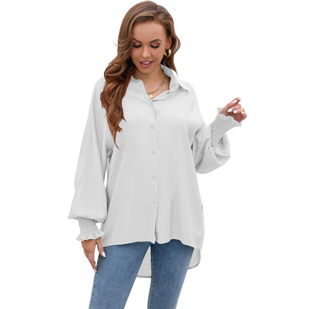 Rotator cuff Tencel solid color soft loose top