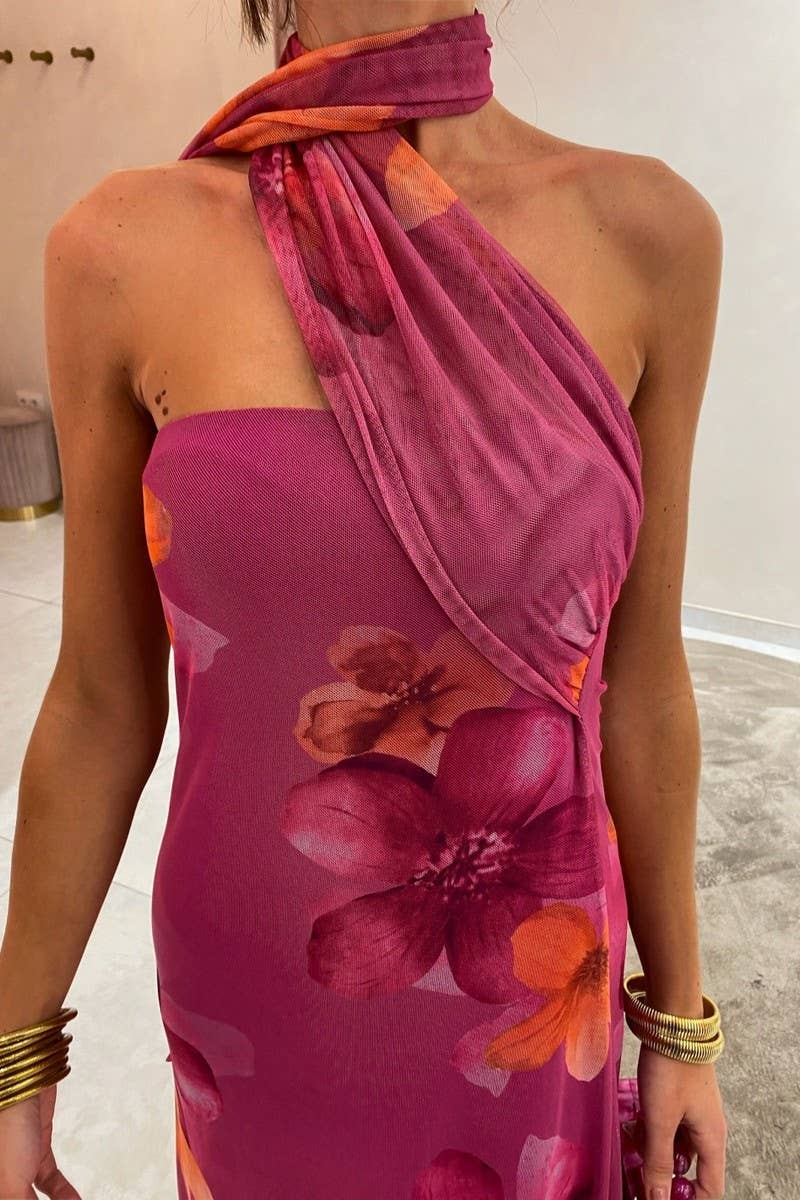 CWDMD5699_SLEEVELESS BACKLESS TIE BODYCON CASUAL DRESS