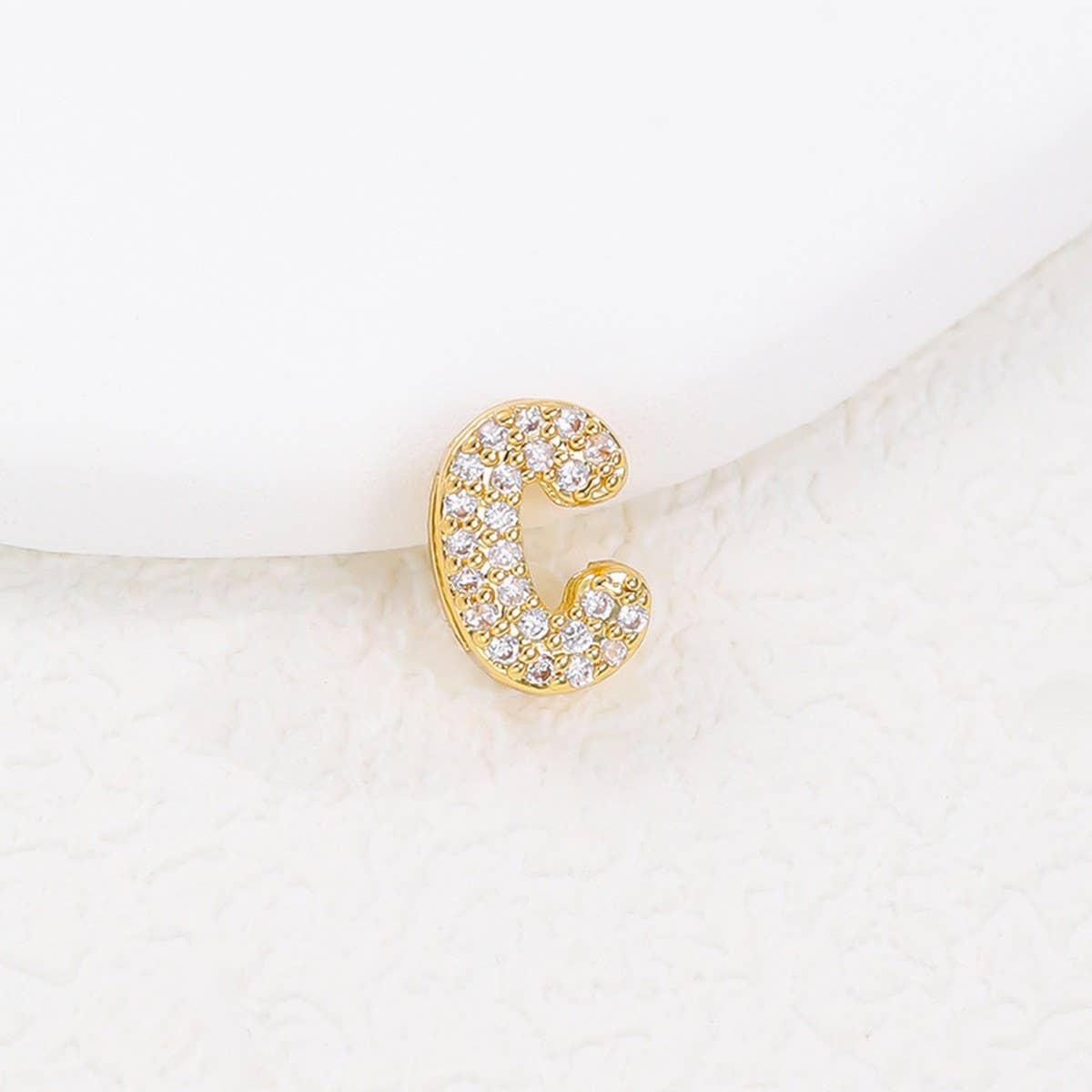 Tiny Zirconia Pendant 26 Letters Necklace