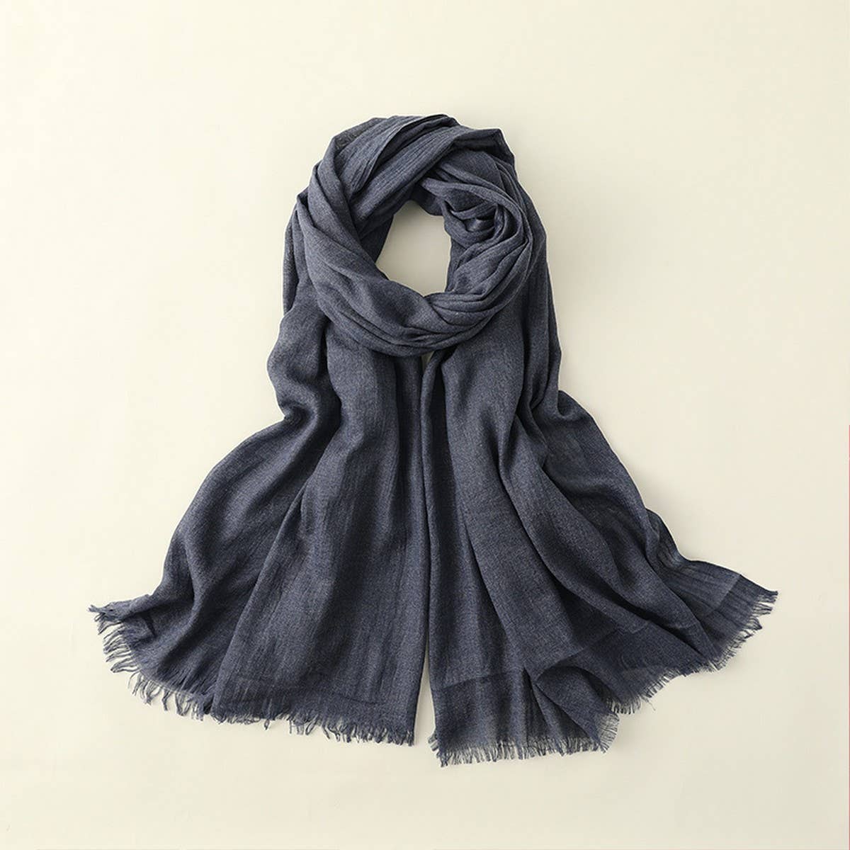 SOLID COLOR LONG LIGHTWEIGHT SCARF WRAP SHAWL_CWASC0204