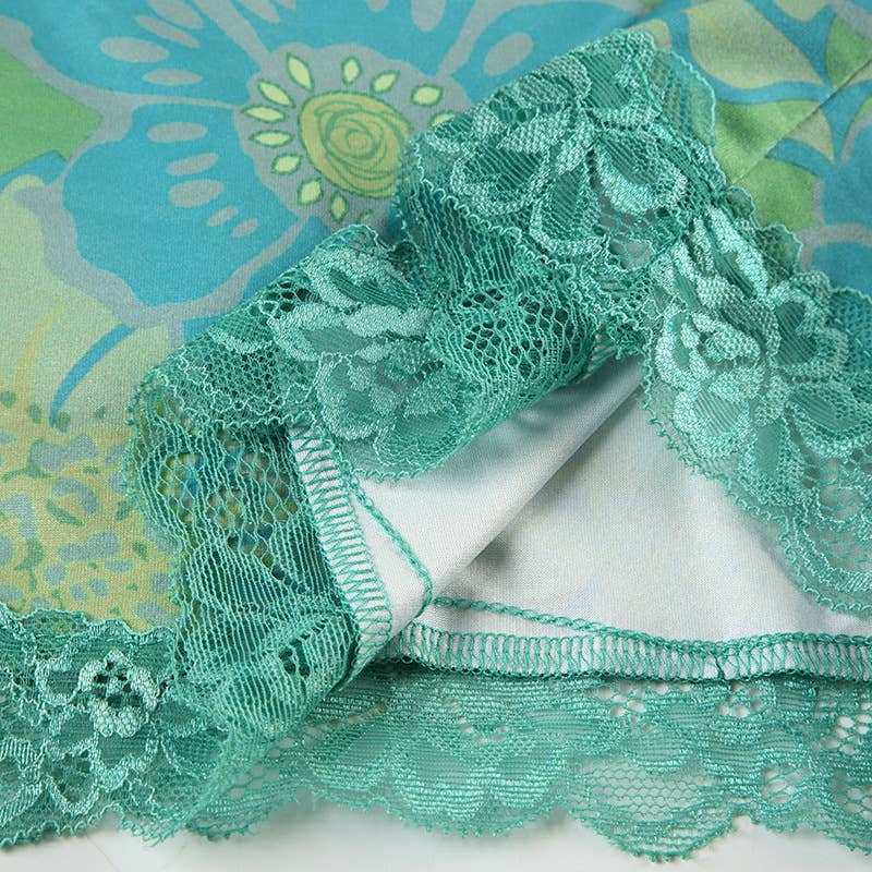 Vintage lace patchwork adjustable straps camisole