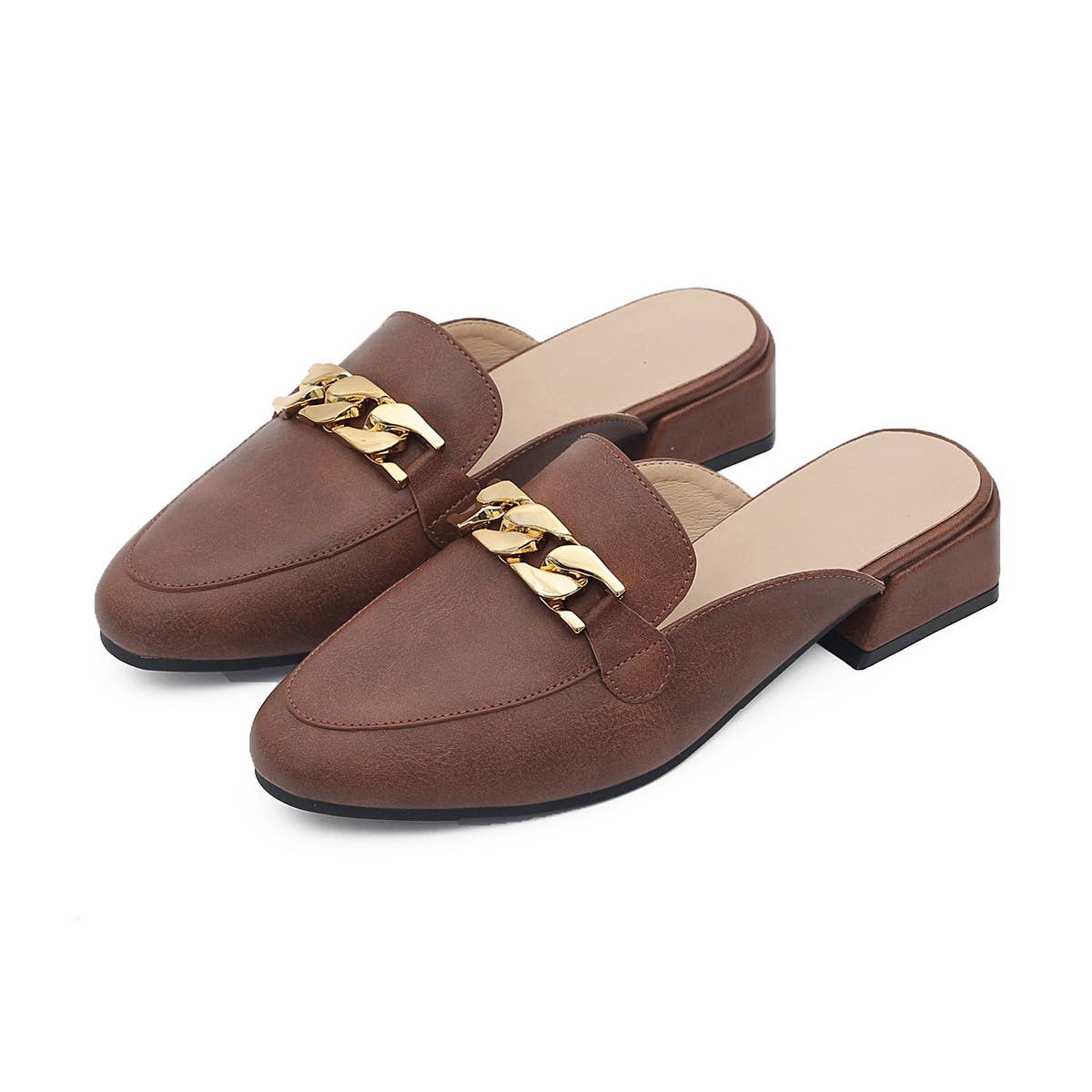 VERSATILE ROUND TOE PLUS SIZE MULES