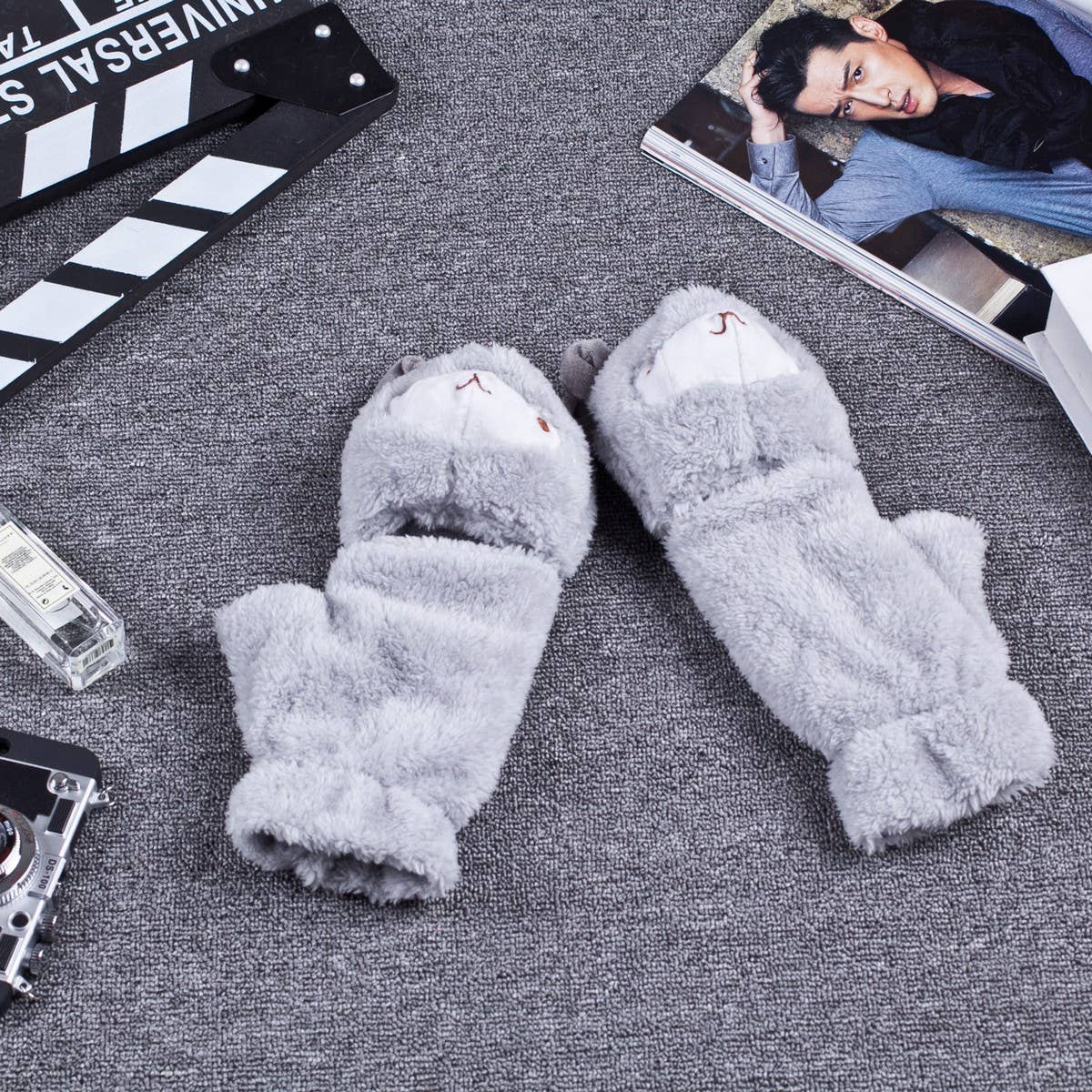 NEW CUTE CARTOON THICK WARM ALPACA GLOVES_CWAG0268