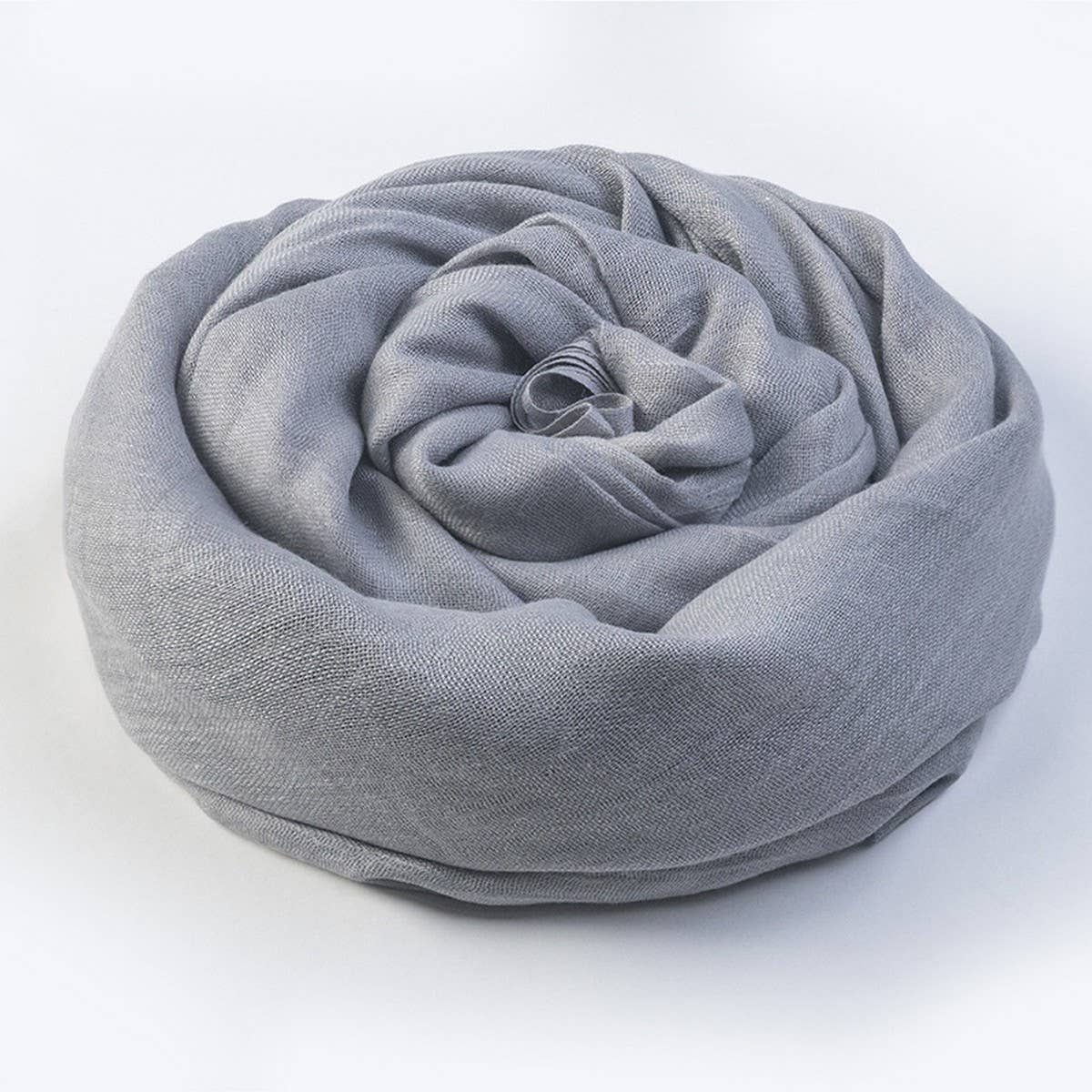 Solid Cotton Linen Scarf for Women Summer Sun Prot_CWASC1451