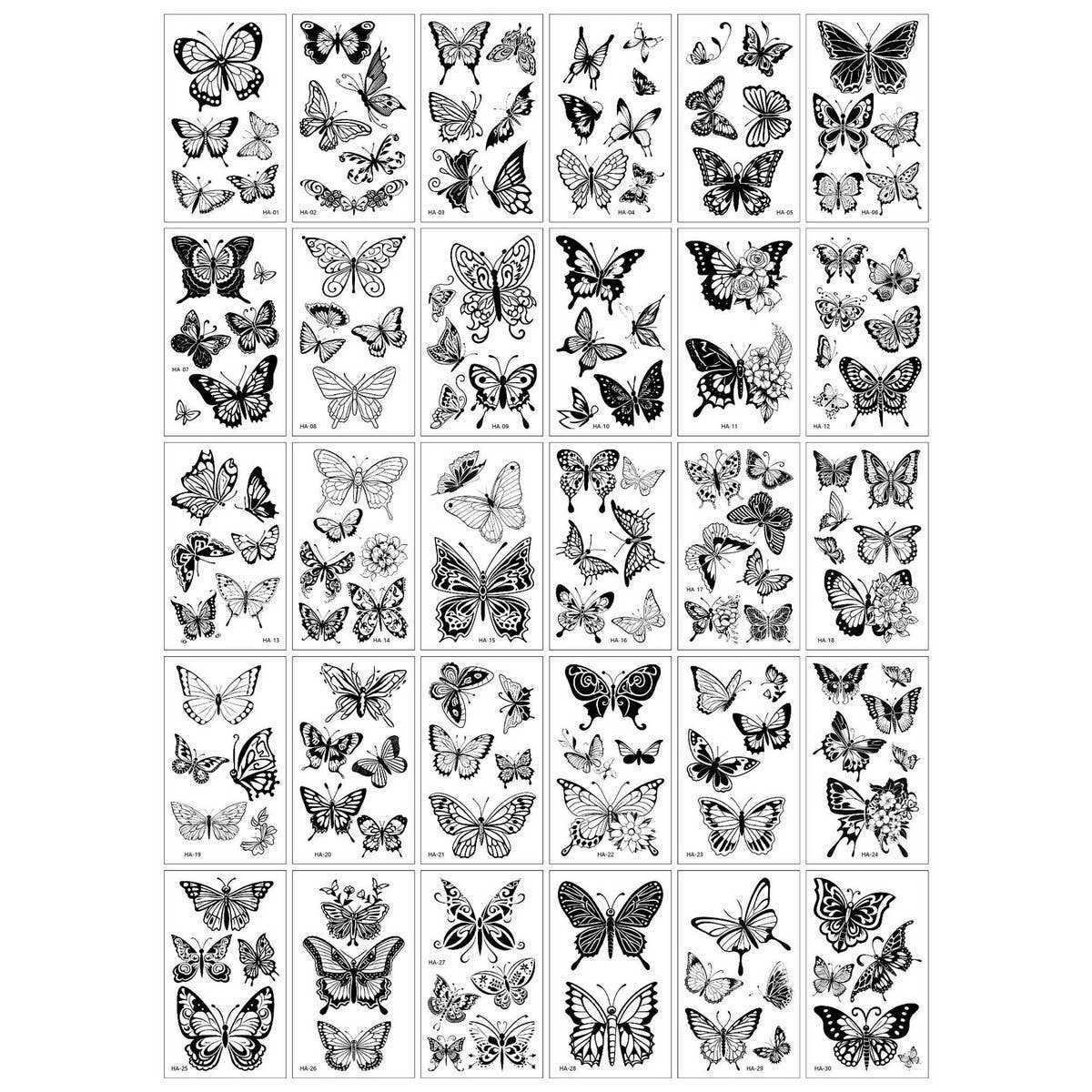 Black Butterfly Tattoo Stickers ??Chic & Sexy_CWMM8228