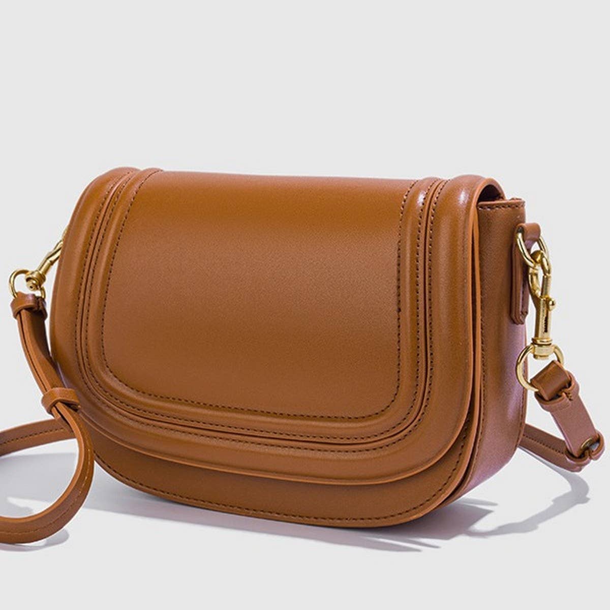 POPULAR WIDE SHOULDER STRAP SADDLE BAG FOR WOMEN_CWAB3421