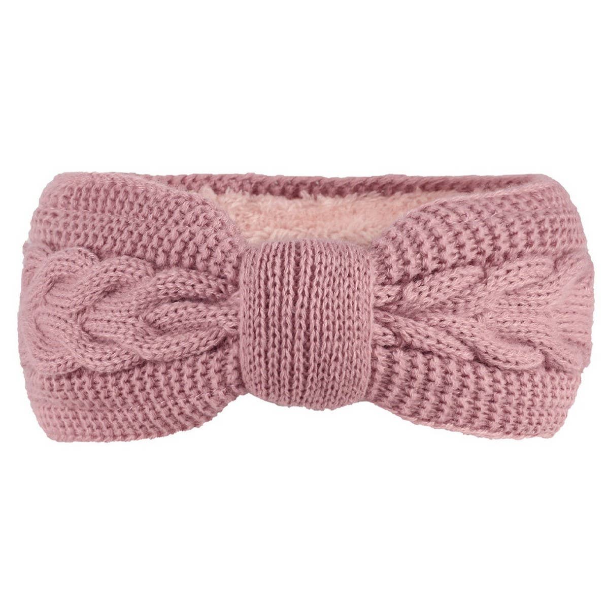 CWMM10071_FLEECE KNIT HEADBAND WITH BOW
