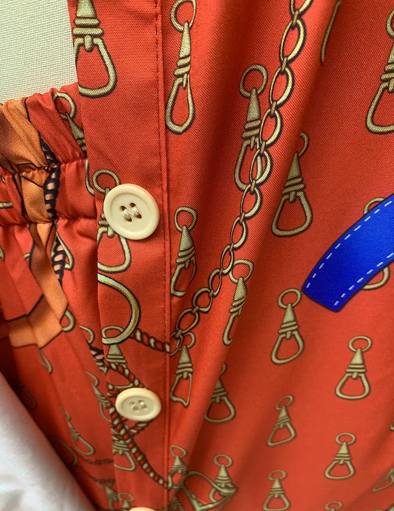 LONG SLEEVE SHIRT PRINTED STRAIGHT TROUSERS SET