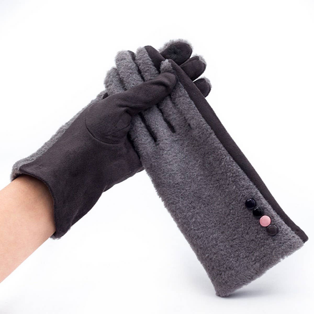 SOLID COLOR FASHIONABLE TOUCH SCREEN GLOVES_CWMM1546