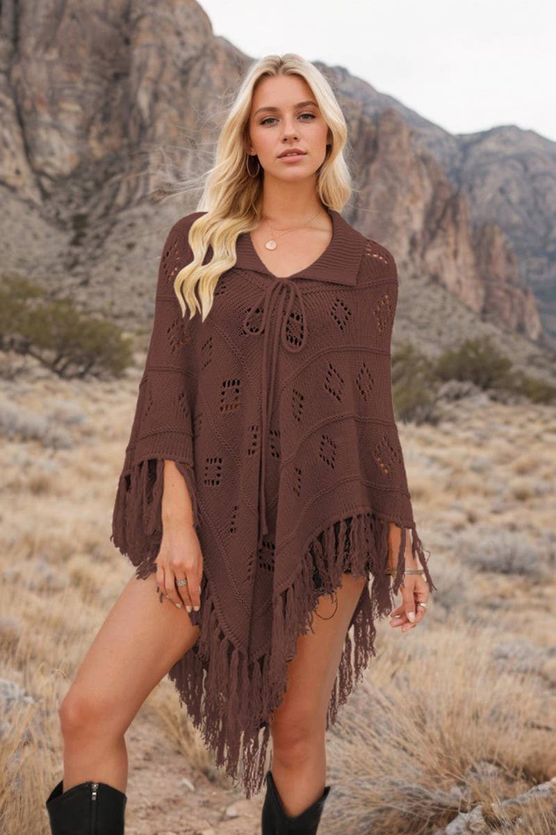 CWOSWL6840_FRINGED PULLOVER KNITTED SWEATER SHAWL