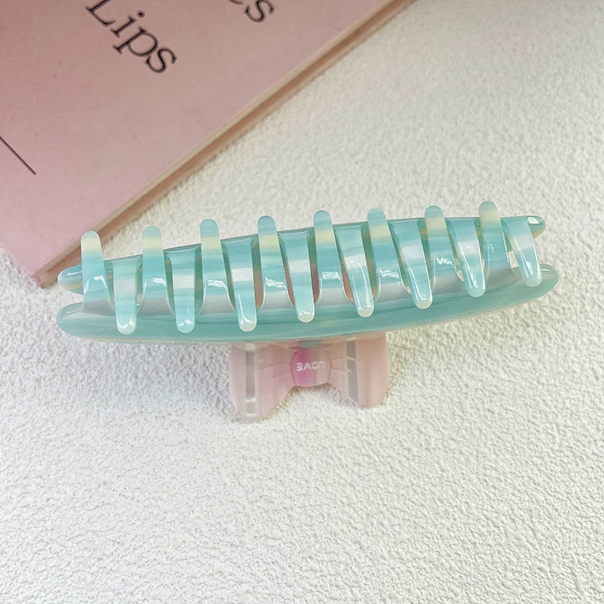 Colorblock Bow Acetate Hair Claw, Sweet Chic Clip_CWAHA1341