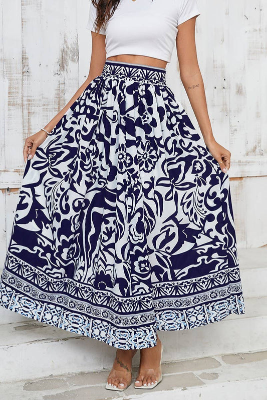 CWBMS0225_HIGH WAIST VINTAGE DIGITAL PRINT SKIRT