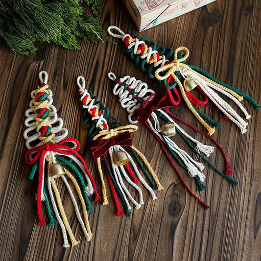 CWMM10398_CHRISTMAS WOVEN ROPE COLORFUL BELL HANGING DECOR