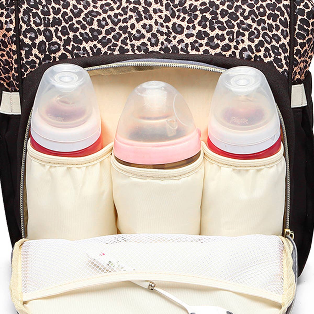 MULTIFUNCTIONAL LEOPARD PRINT MOTHER AND BABY BAG_CWAB2222